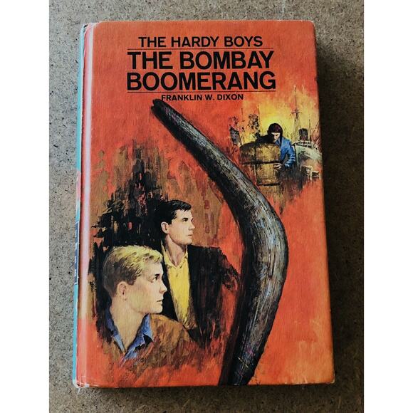Vintage 1970 Hardy Boys Kids HC Book Bombay Boomerang Pentagon Mercury Mystery - Picture 1 of 16